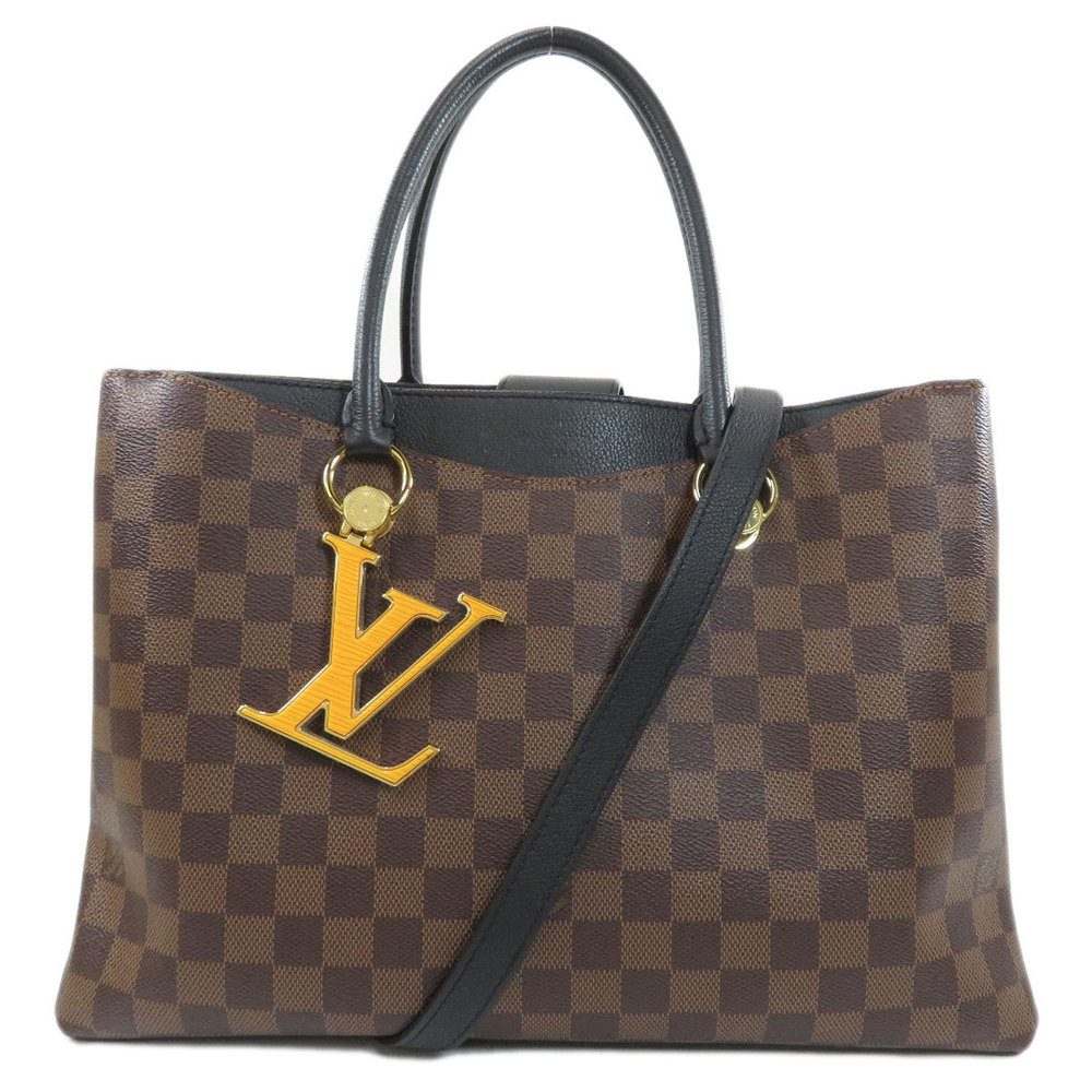 Louis Vuitton LV Riverside Damier Ebene Handbag Canvas
